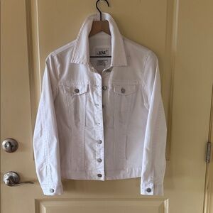 Live a Little White Denim Trucker Jacket